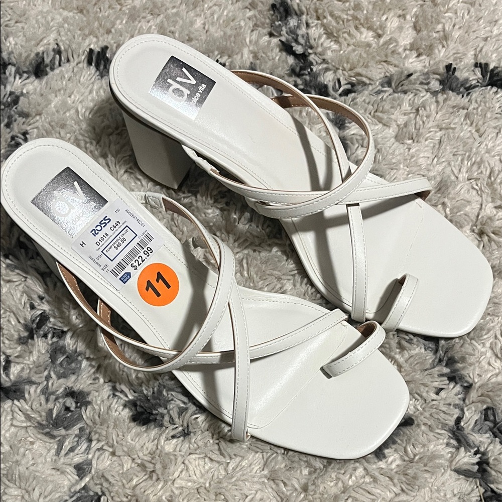 DV by Dolce Vita Women's Cream Strappy Heels